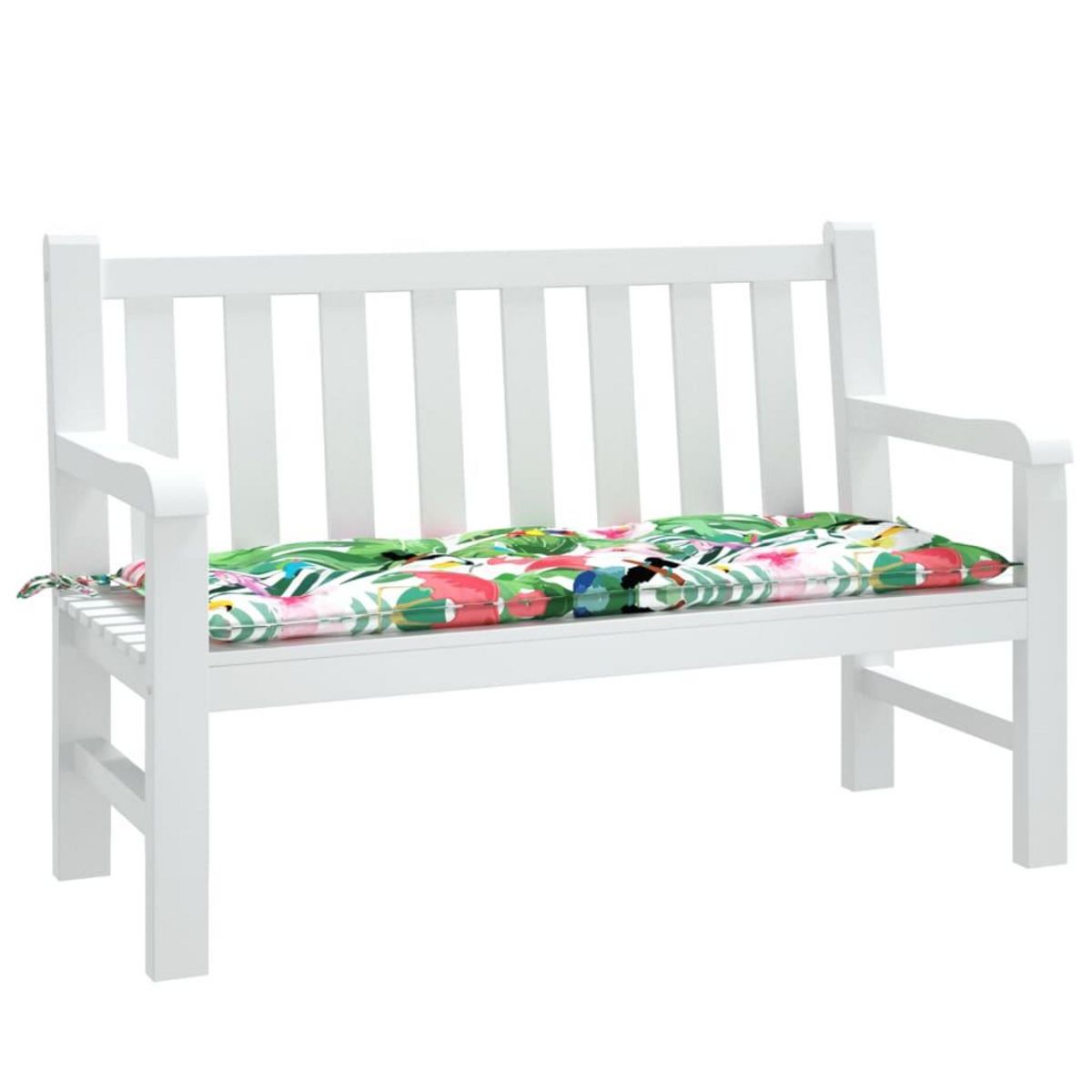VIDAXL Coussin de banc de jardin carreaux multicolore 120x50x7cm tissu