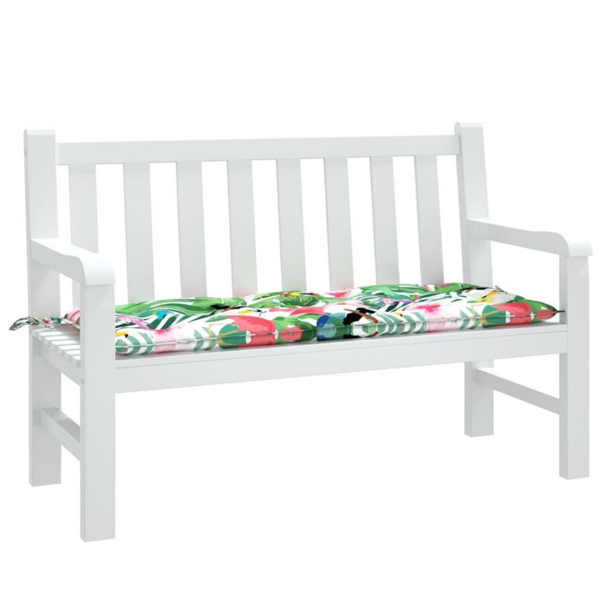 VIDAXL Coussin de banc de jardin carreaux multicolore 120x50x7cm tissu