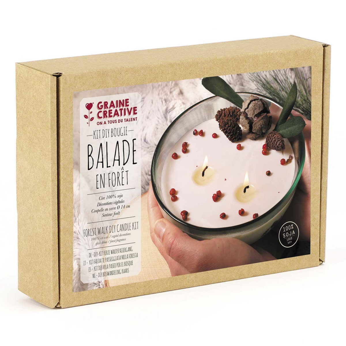 Graine créative Coffret DIY bougie balade en forêt