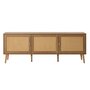 Voir la diapositive 1 : BEST MOBILIER Goto - meuble tv - effet bois et cannage - 3 portes - 167 cm