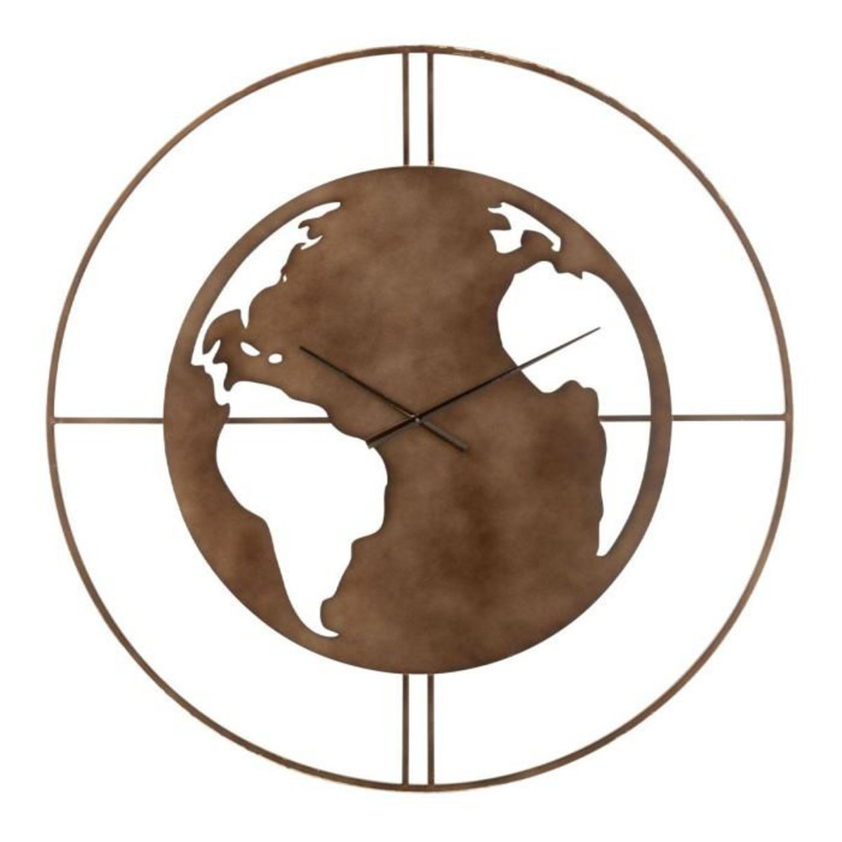 Paris Prix Horloge Murale  Carte du Monde  90cm Marron