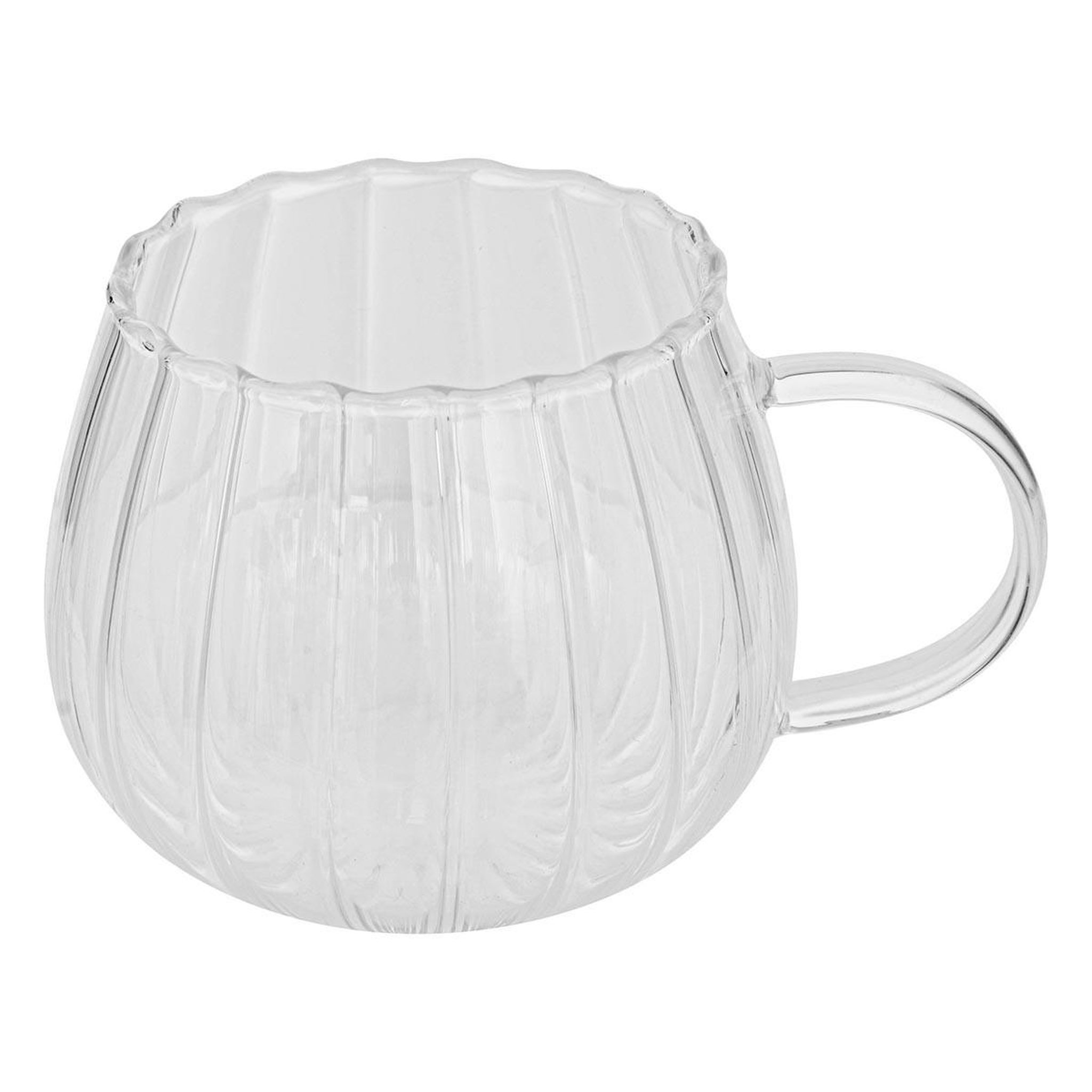 Voir la diapositive 2 : SECRET DE GOURMET Lot de 6 mugs en verre  pumpkin  35cl transparent