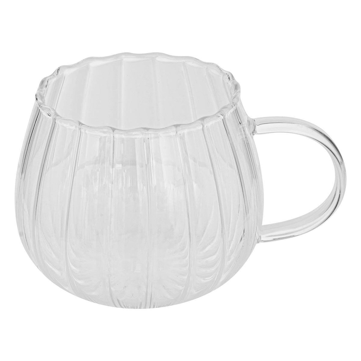 SECRET DE GOURMET Lot de 6 Mugs en Verre  Pumpkin  35cl Transparent
