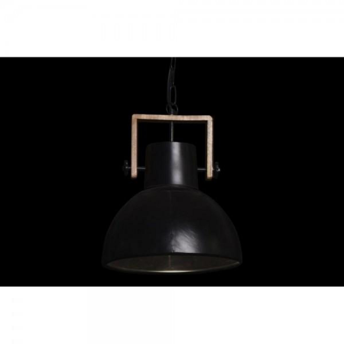 MARKET24 Suspension DKD Home Decor Marron Noir Métal Bois de manguier 50 W 40 x 40 x 49 cm