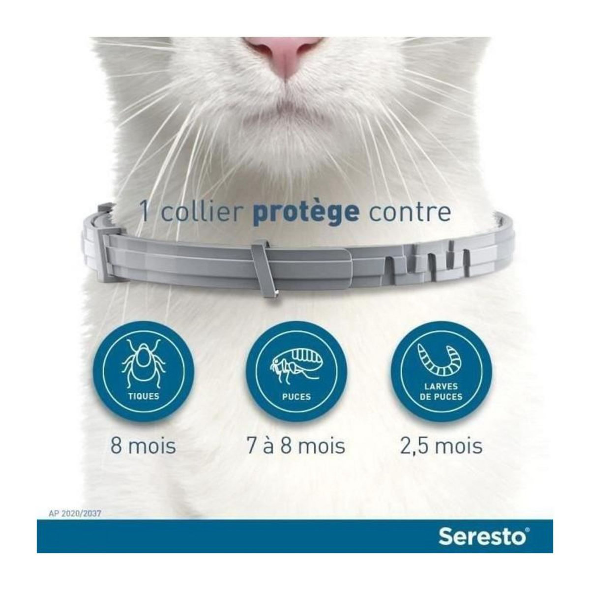 Seresto Seresto Chat - Collier Anti-Puces et Anti-Tiques pour Chats - 2 Colliers