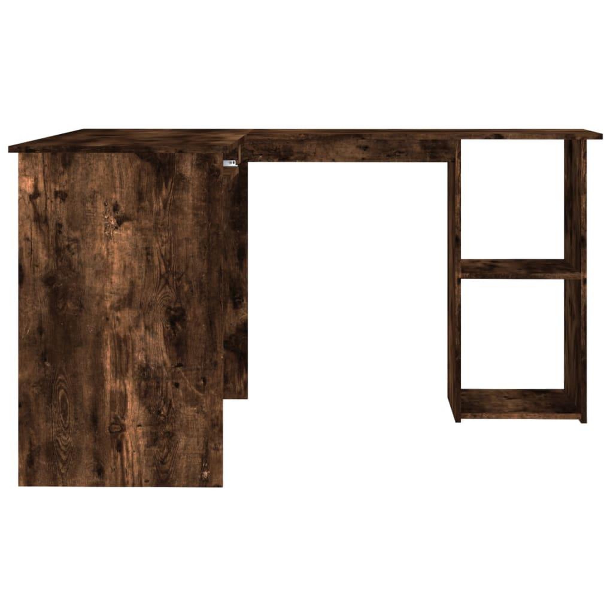 Voir la diapositive 5 : VIDAXL Bureau d'angle chene fume 120x140x75 cm bois d'ingenierie