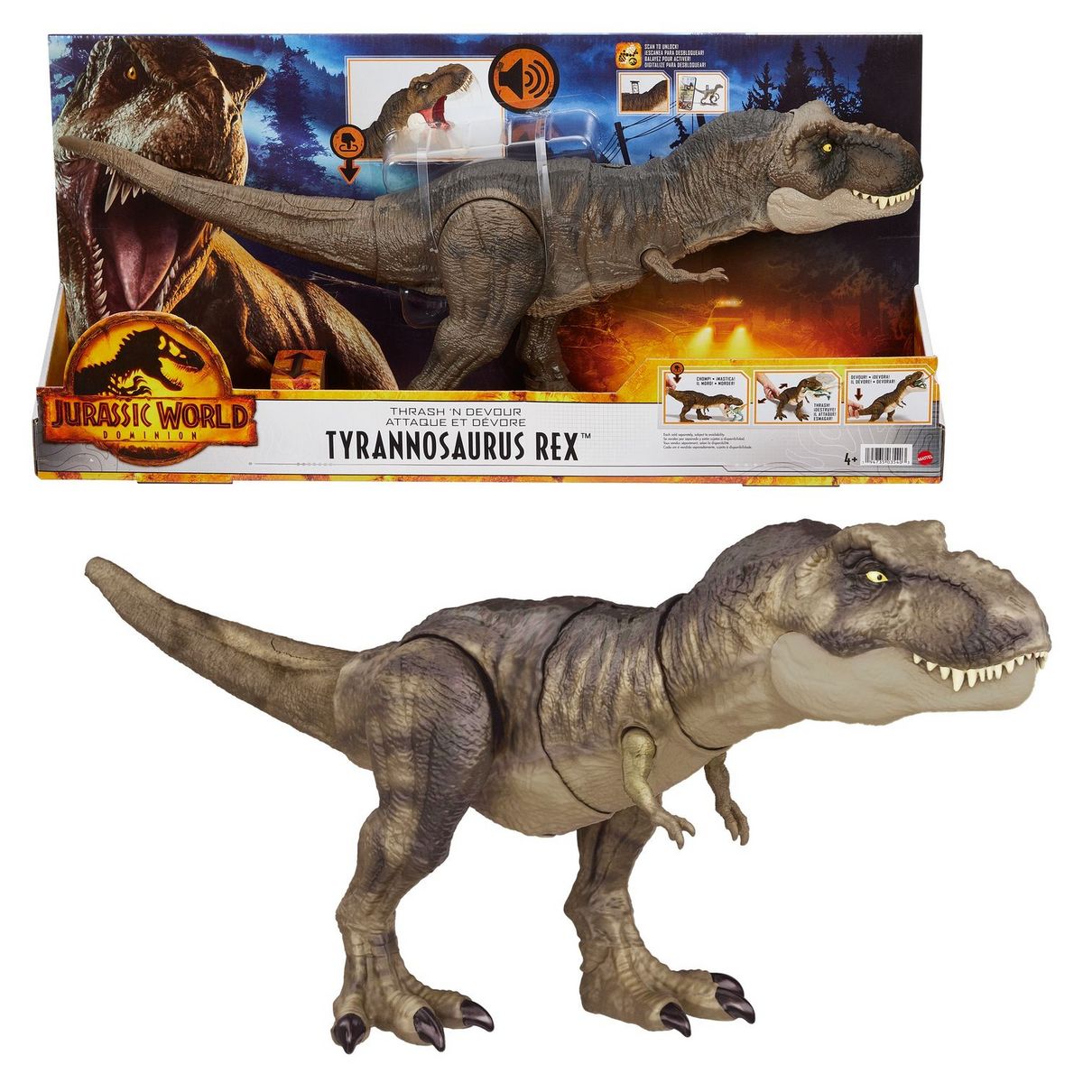 JURASSIC WORLD T rex morsure extrême Jurassic World