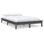 Voir la diapositive 1 : VIDAXL Cadre de lit sans matelas gris 140x190 cm bois de pin massif
