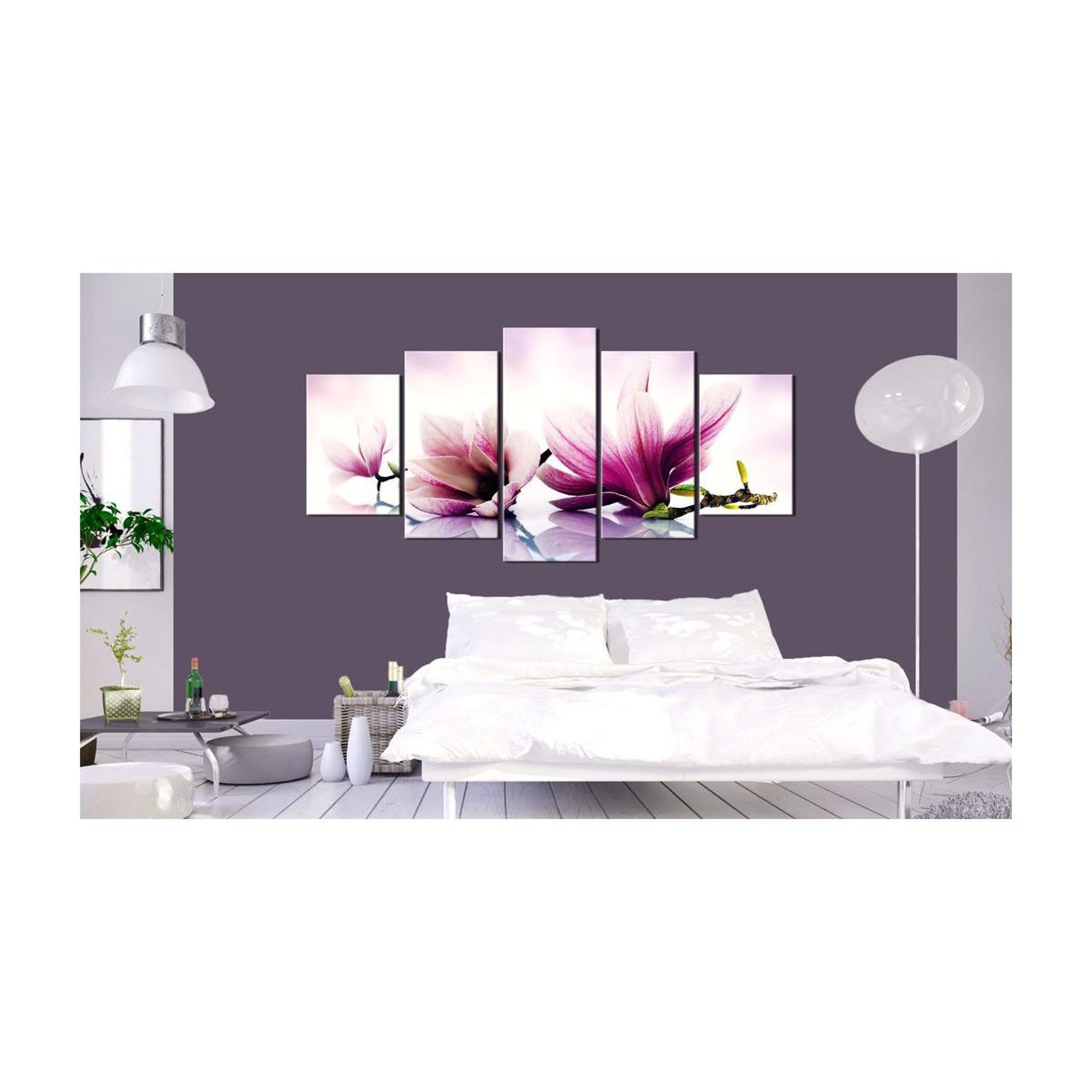 Voir la diapositive 2 : Paris Prix Tableau Imprimé  Fleurs Roses Magnolias