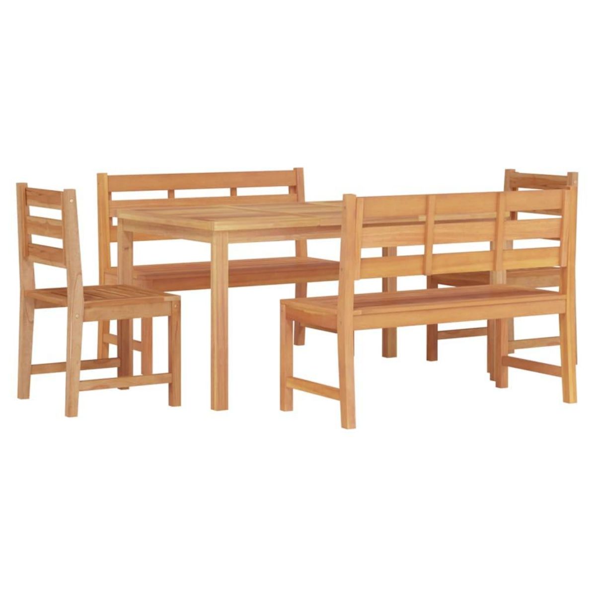 VIDAXL Ensemble a manger de jardin 5pcs Bois de teck massif