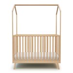 AT4 Lit cabane bébé évolutif CONFORT en bois. Coloris disponibles : Gris, Beige, Bicolore