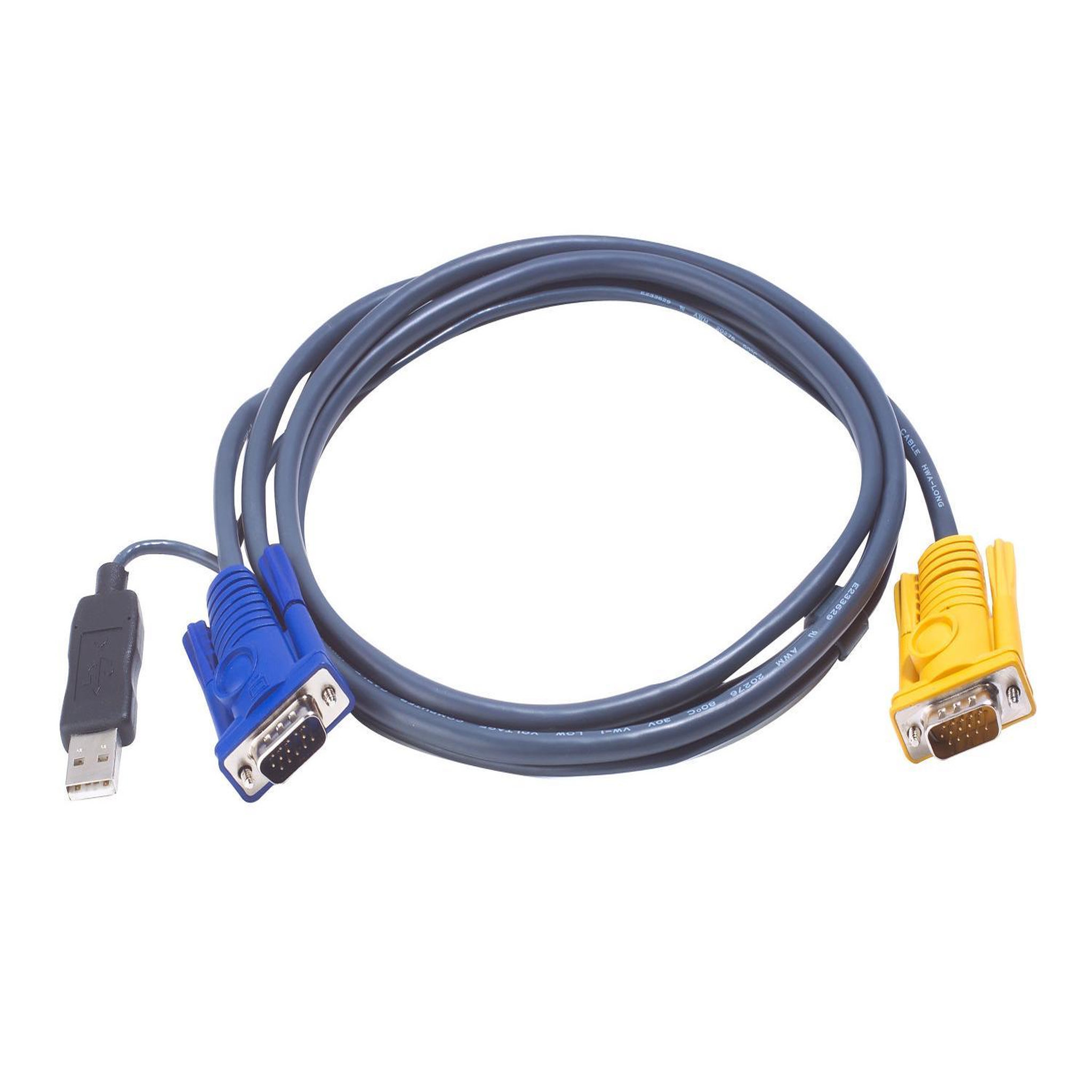 Aten ATEN Câble KVM USB 1,8m avec SPHD 3 en 1 et convertisseur PS/2 vers USB intégré