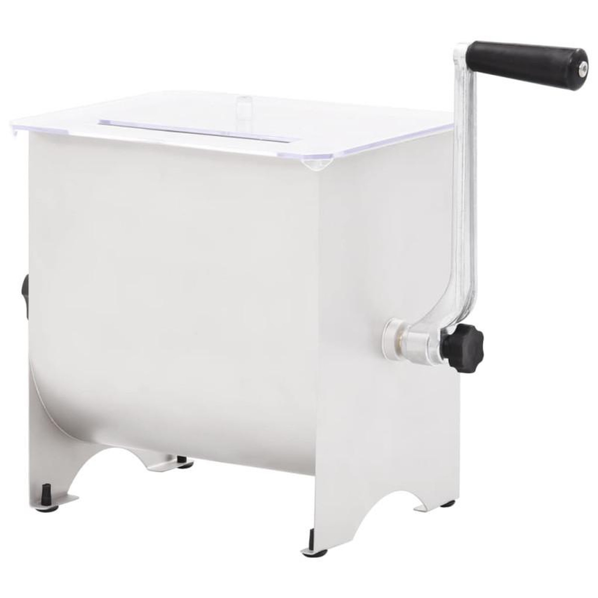VIDAXL Mélangeur de viande manuel avec couvercle Argenté Inox
