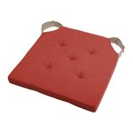 STOF Lot de 4 galettes de chaise Duo velcro 38x38 Terracotta lin