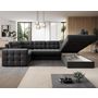 Voir la diapositive 3 : BEST MOBILIER Nappa - canapé panoramique d'angle gauche 7 places convertible avec coffre en velours