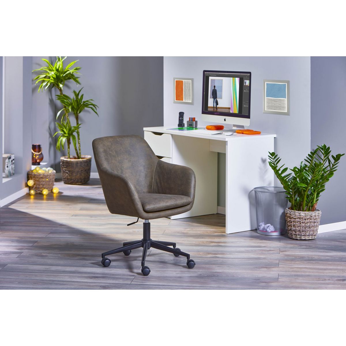 Fauteuil de bureau pivotant ajustable en hauteur WORK