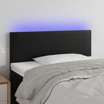 VIDAXL Tete de lit a LED Noir 100x5x78/88 cm Similicuir