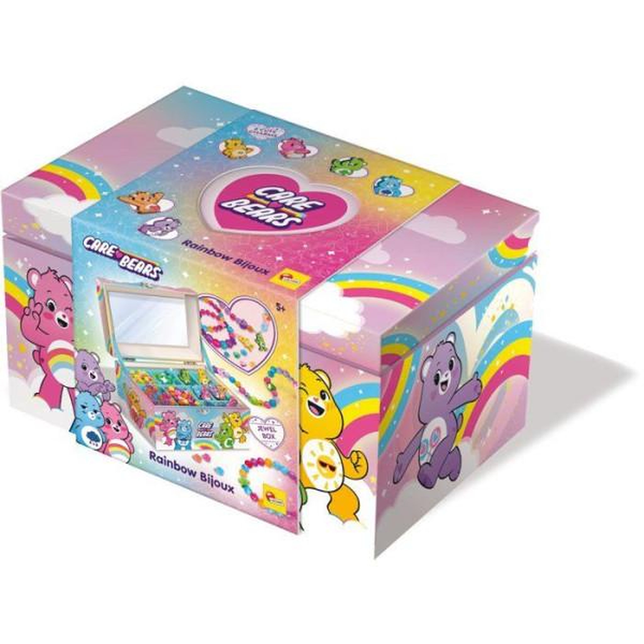 LISCIANI GIOCHI Boîte à bijoux créative - LISCIANI - Care Bears - Perles et breloques - Miroir intégré - Rangement pratique