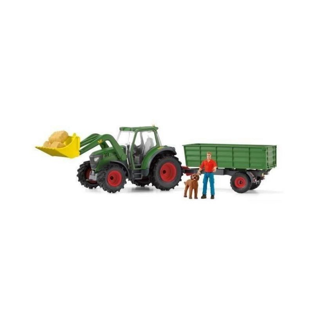 Schleich SCHLEICH - Tracteur avec remorque - 42608 - Gamme Farm World