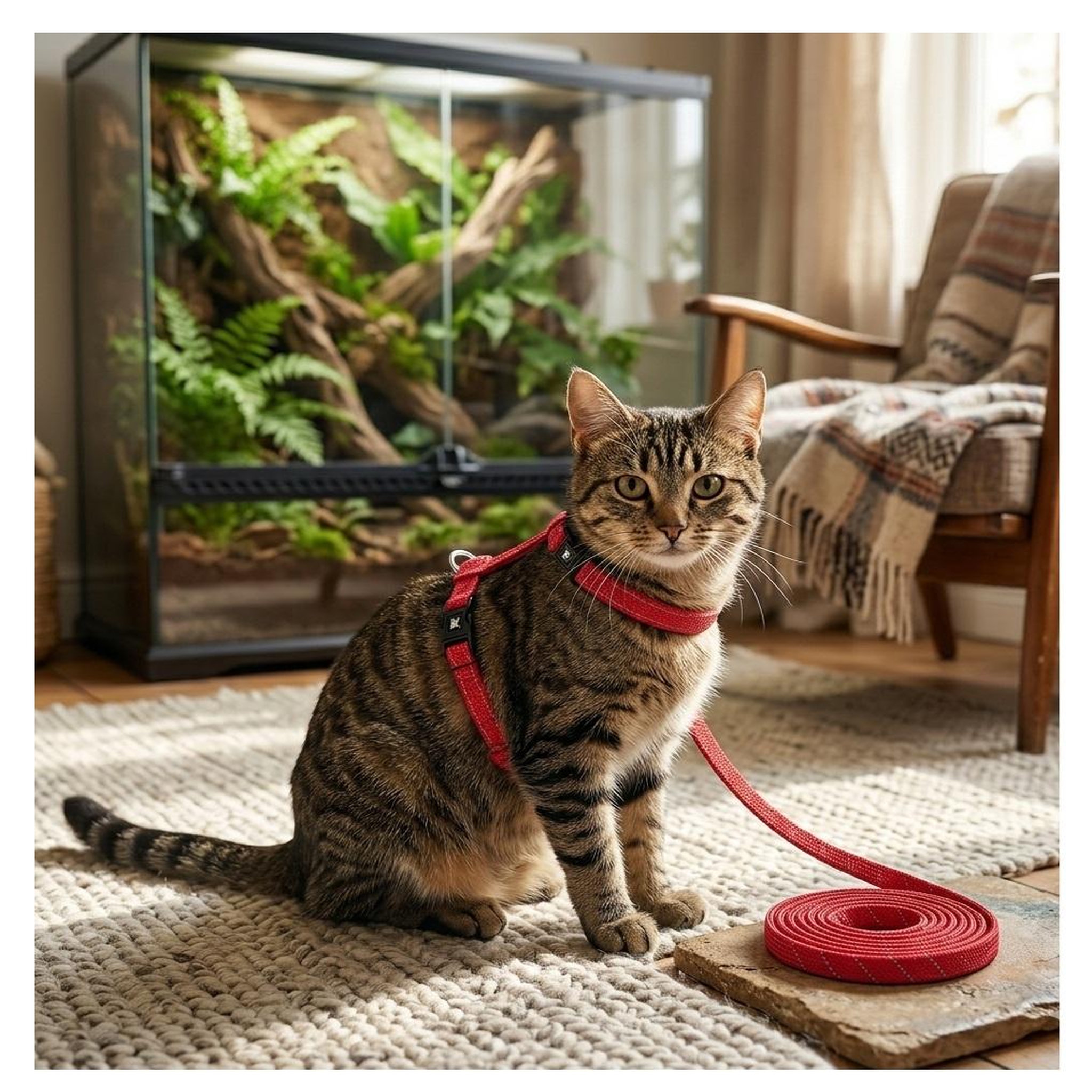 Voir la diapositive 5 : Eden Harnais avec laisse elza pour chat et chaton
