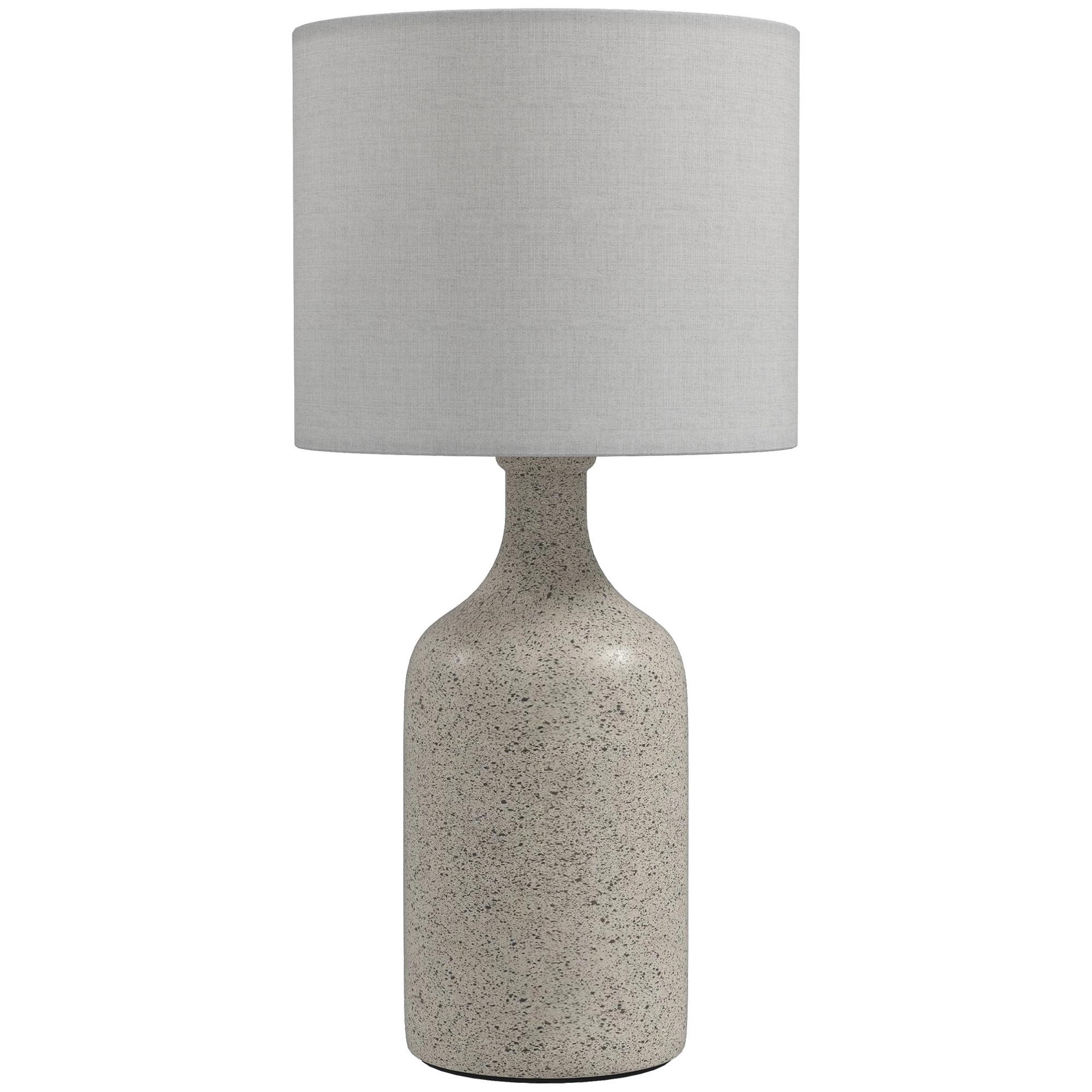 HOMCOM Lampe de table design effet grès céramique lin