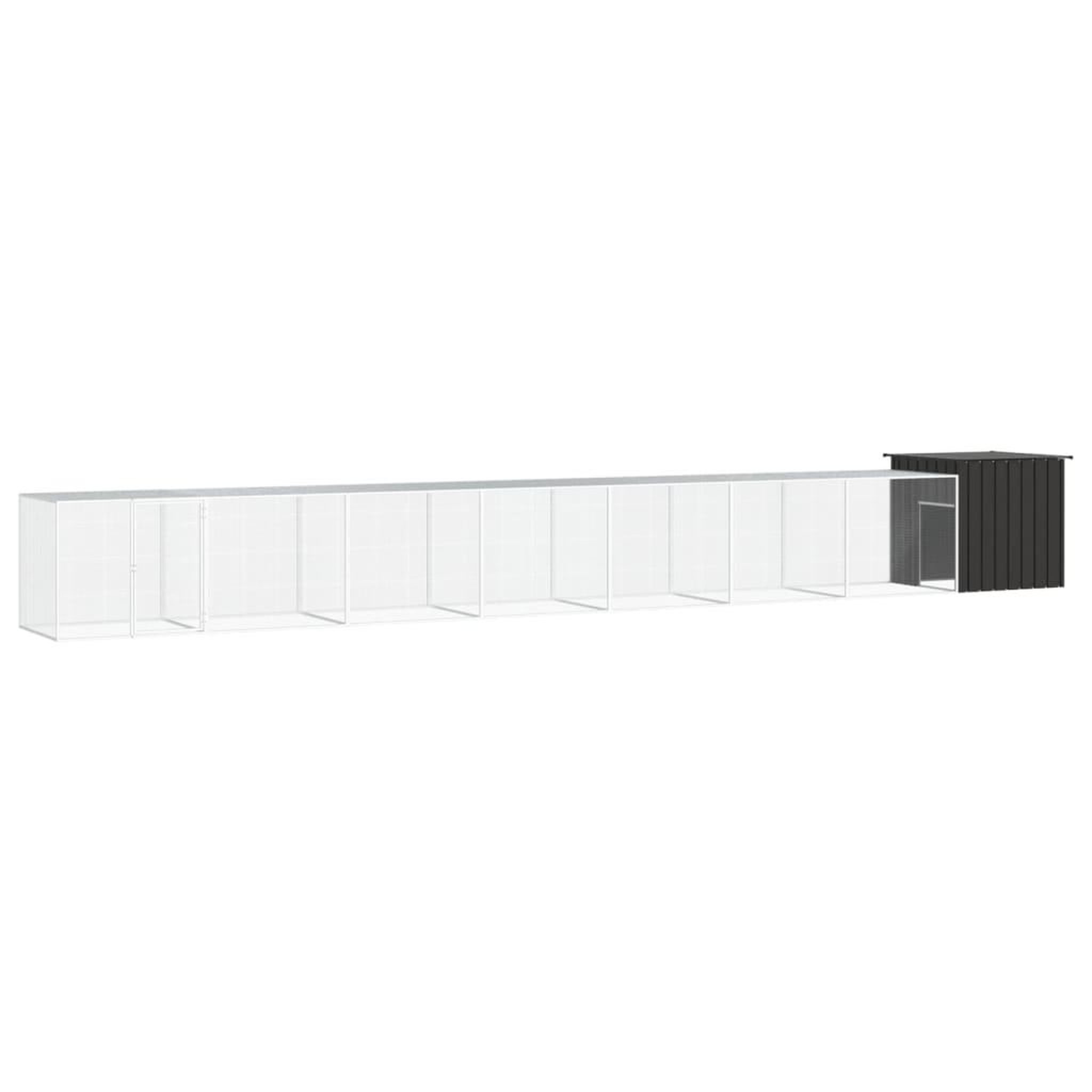 VIDAXL Poulailler Anthracite 800x91x100 cm Acier galvanise