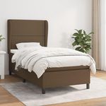 VIDAXL Sommier a lattes de lit avec matelas Marron fonce 80x200 cm
