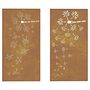 Voir la diapositive 5 : VIDAXL Decorations murales de jardin 2pcs 105x55 cm design de fleur