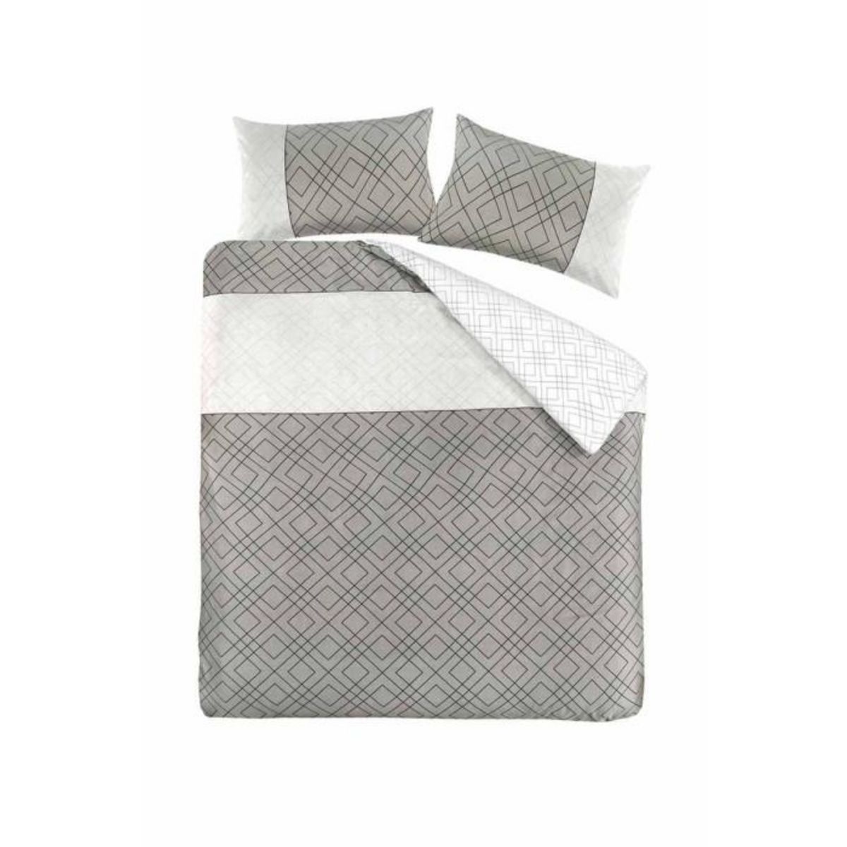 Paris Prix Parure de Lit 2 Pièces  Heather  140x200cm Gris