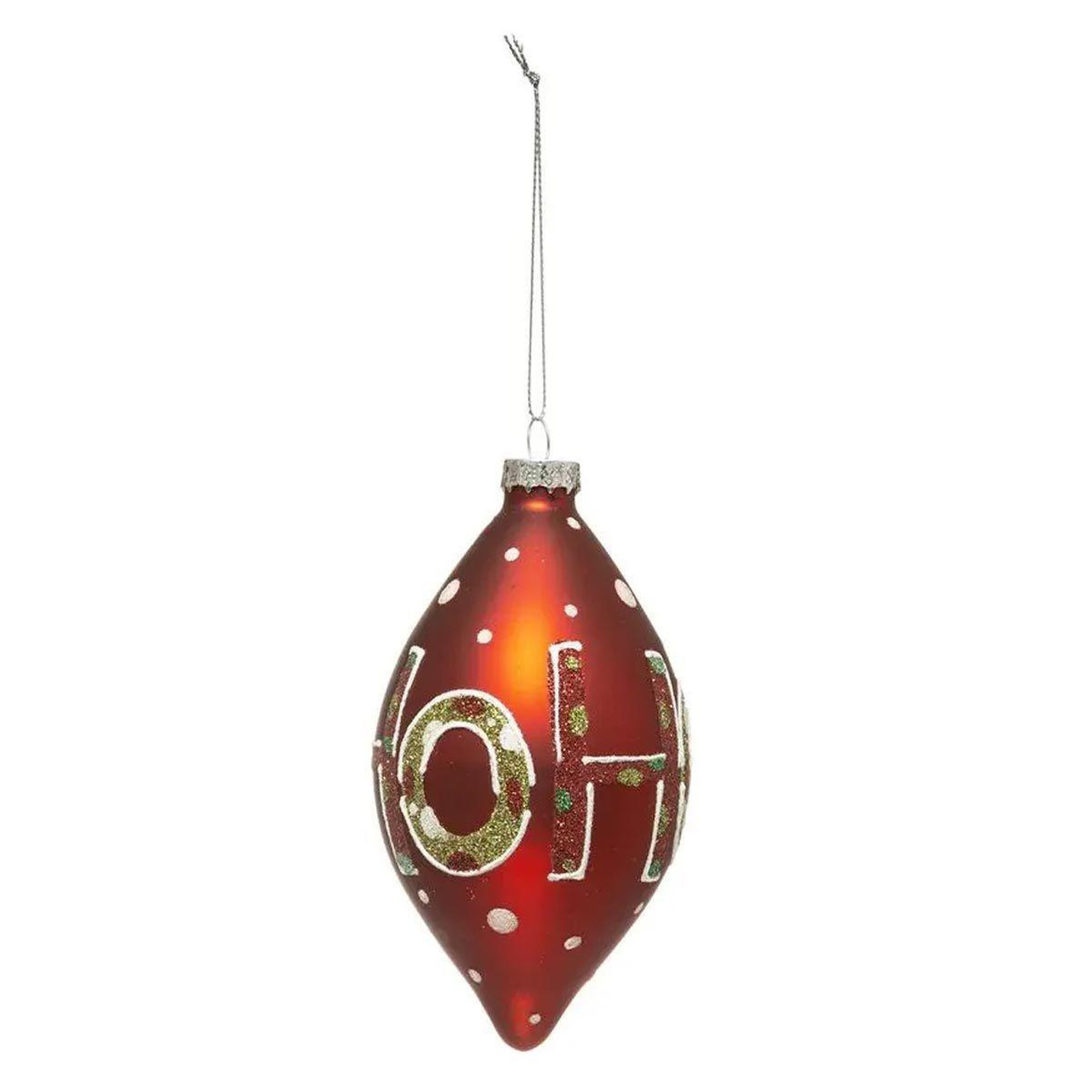 ATMOSPHERA Boule de noël goutte déco  soir  10cm rouge