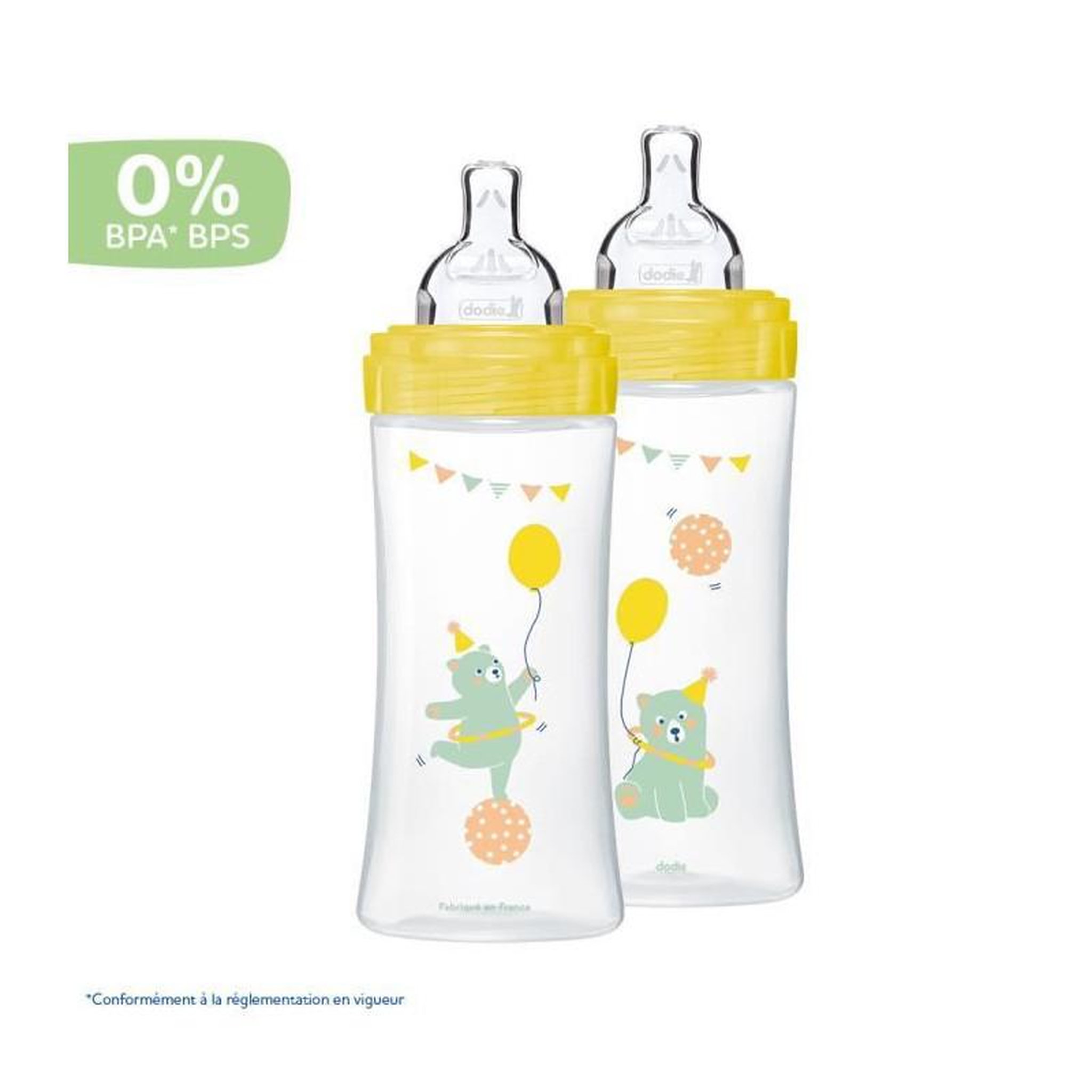 Voir la diapositive 2 : DODIE Dodie - Lot de 2 Biberons Sensation+ 330ml