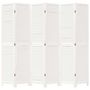 Voir la diapositive 4 : VIDAXL Cloison de separation 6 panneaux blanc bois de paulownia massif