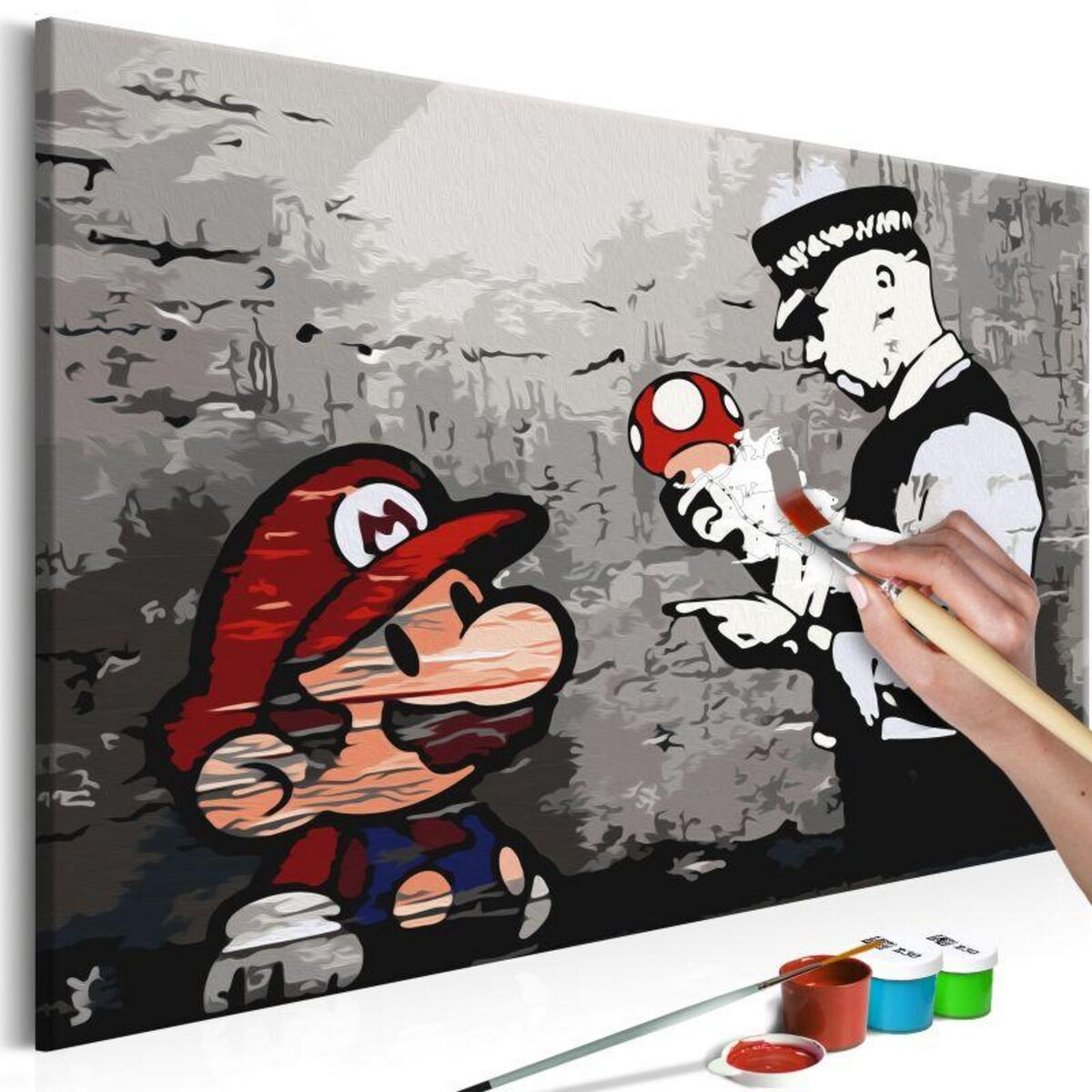 Paris Prix Tableau à Peindre Soi-Même  Mario - Banksy  40x60cm