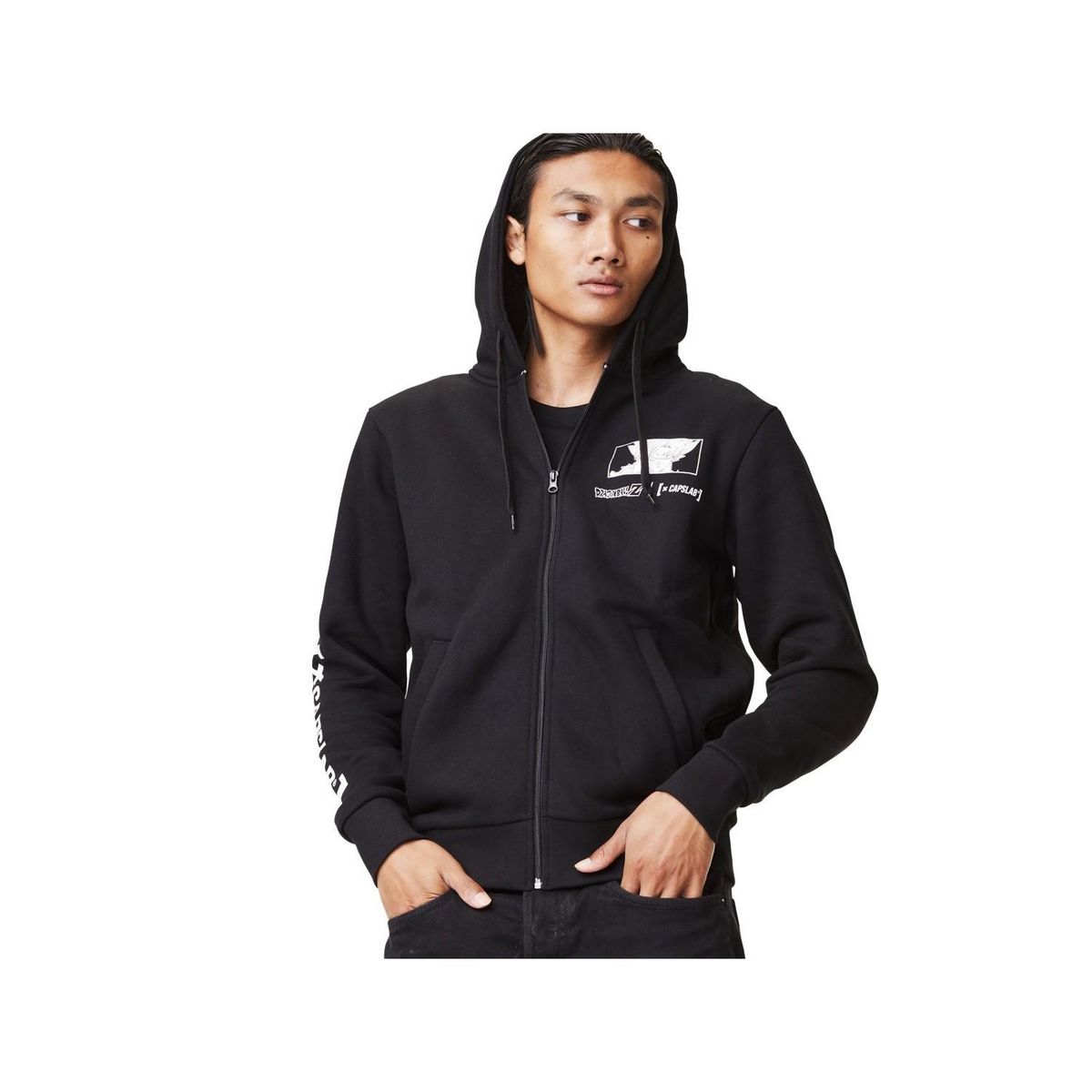 CAPSLAB Sweat à capuche avec zip homme Dragon Ball Z Goku