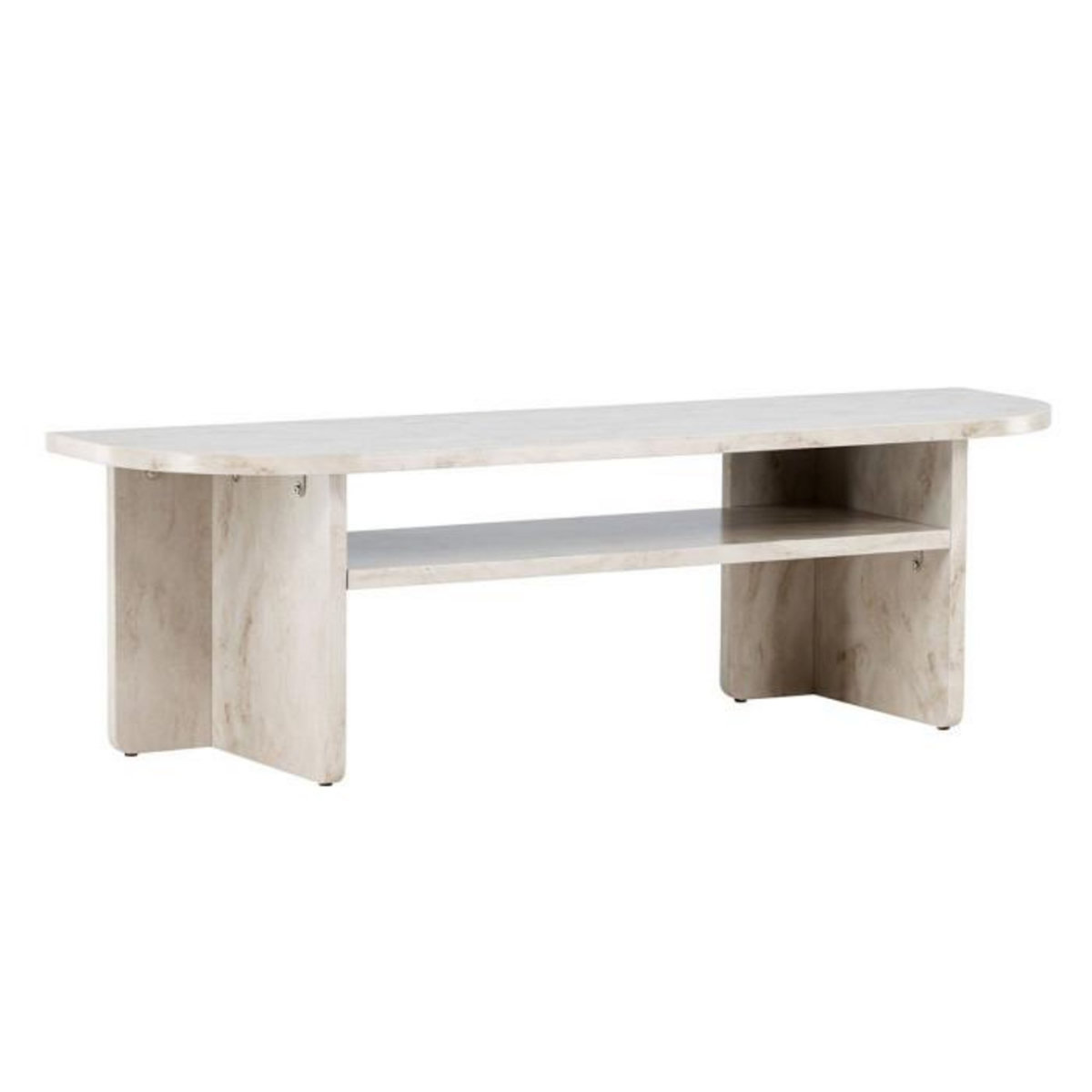 Paris Prix Meuble TV Effet Marbre  Alesund  140cm Beige