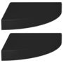 Voir la diapositive 2 : VIDAXL Etageres d'angle flottantes 2 pcs noir 25x25x3,8 cm MDF