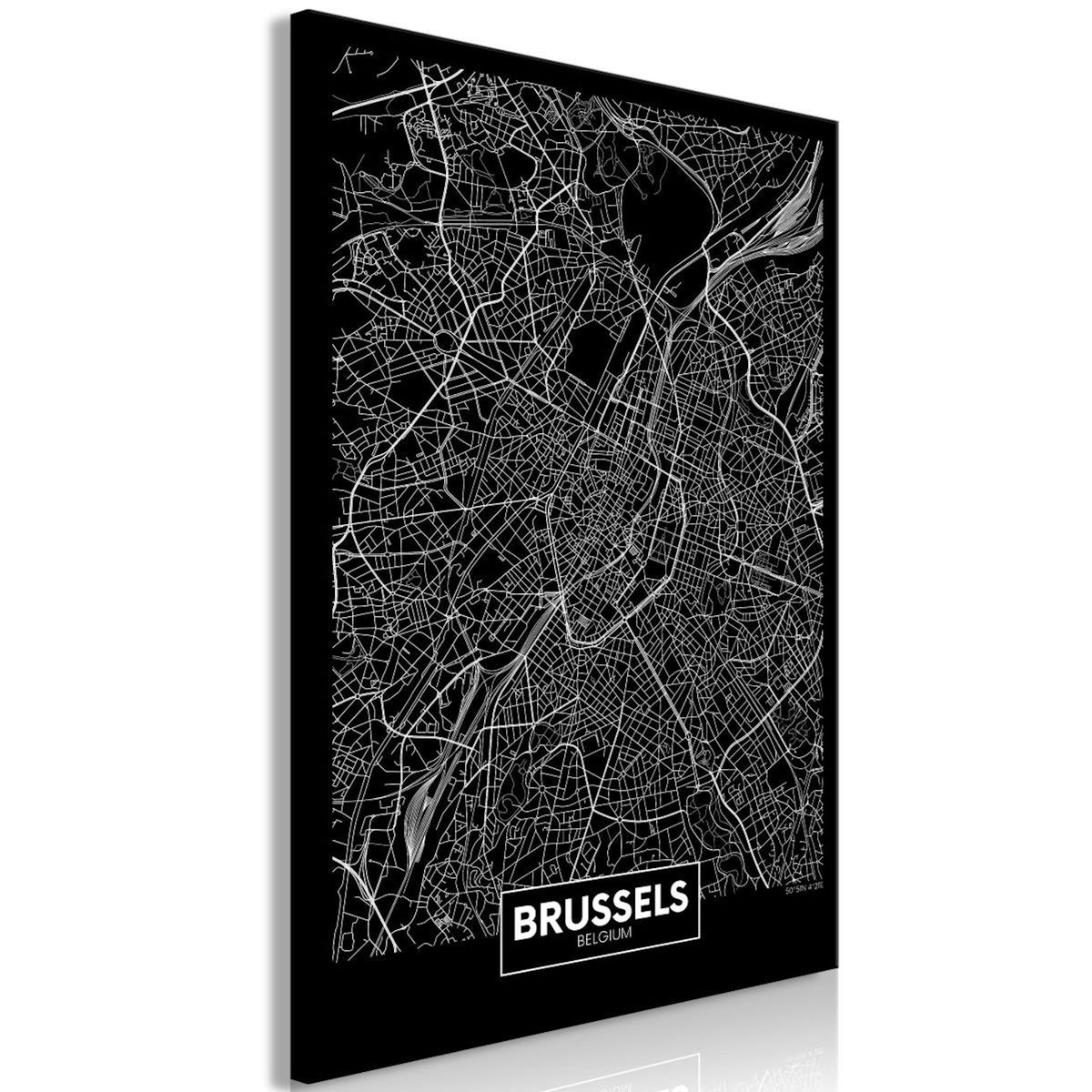 Paris Prix Tableau Imprimé  Dark Map of Brussels