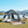 Voir la diapositive 6 : OUTSUNNY Tente de camping 2-4 personnes tente de voiture 2 en 1 bleu foncé