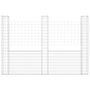 Voir la diapositive 3 : VIDAXL Panier de gabion en forme de U avec 3 poteaux Fer 260x20x200 cm
