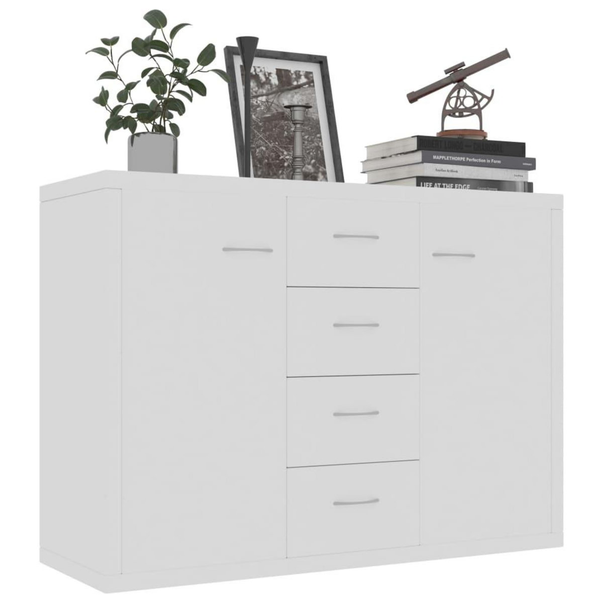 VIDAXL Buffet Blanc 88x30x65 cm Bois d'ingenierie