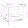 Voir la diapositive 6 : VIDAXL Table basse Gris 45x45x40 cm Bois massif de pin