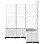 Voir la diapositive 5 : VIDAXL Jardiniere avec treillis Blanc 120x120x136 cm PP