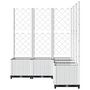 Voir la diapositive 5 : VIDAXL Jardiniere avec treillis Blanc 120x120x136 cm PP