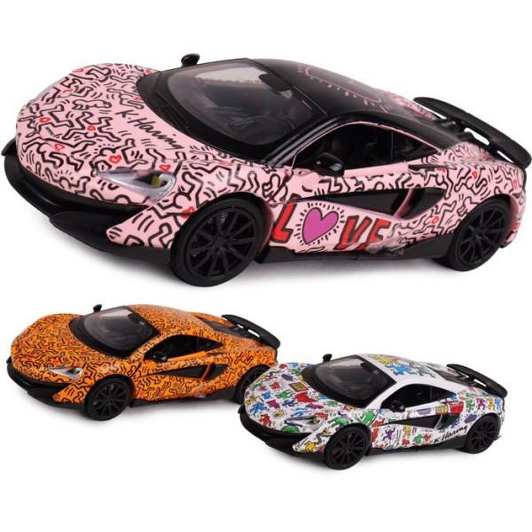 TURBO CHALLENGE Voiture McLaren 600LT Keith Haring - TURBO CHALLENGE - 029090 - Échelle 1:32 - Sons & Lumieres - Des 4 ans