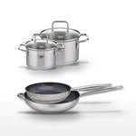 ELO Lot Poêles 28/32 cm Elo Profi Therm Platinum et Faitouts 16/20 cm