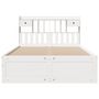 Voir la diapositive 4 : VIDAXL Lit bibliotheque sans matelas blanc 140x190 cm bois pin massif
