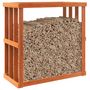 Voir la diapositive 4 : VIDAXL Porte bûches d'extérieur cire marron 109x52x106 cm bois pin