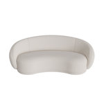 Rendez vous déco Canapé 3 places en tissu bouclé blanc-Nova
