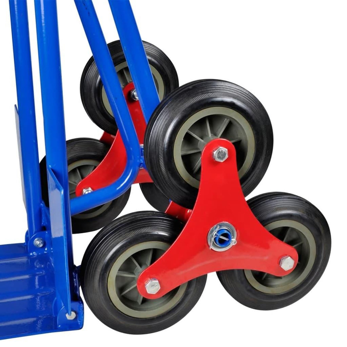 VIDAXL Diable pliable avec 6 roulettes Bleu