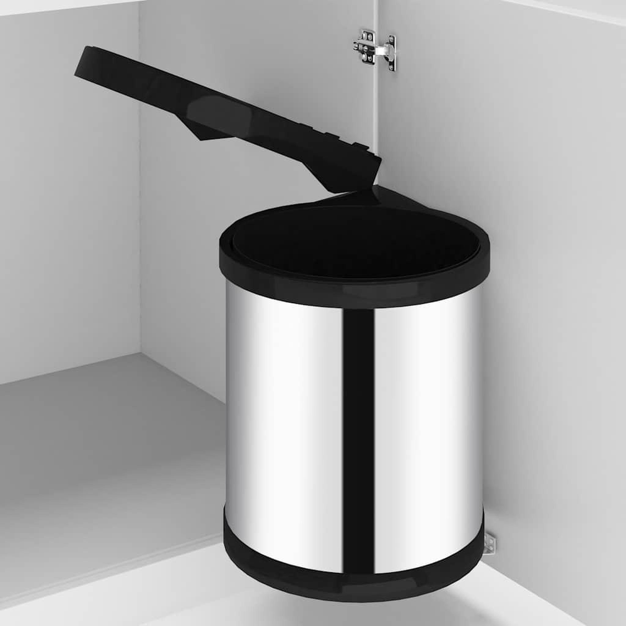 VIDAXL Poubelle integree de cuisine Acier inoxydable 12 L
